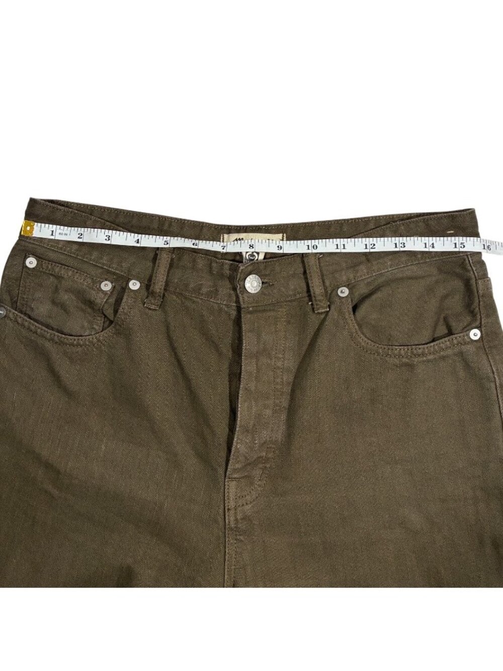 Madewell The Darted Barrel-Leg Jean Mossy Umber Oversized Fit Articulated Knee - Picture 9 of 11